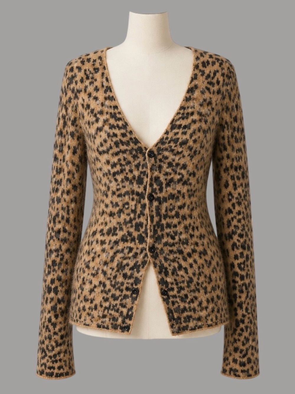 Jaded London Leopard Knit Cardigan